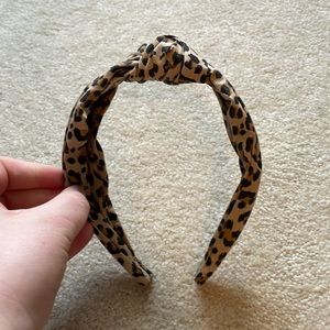 EUC Cotton Leopard Knotted Headband